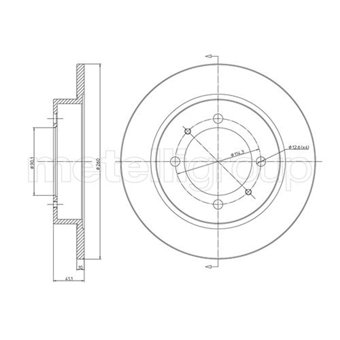 METELLI Tarcza hamulcowa 23-0434C 23-0434C
