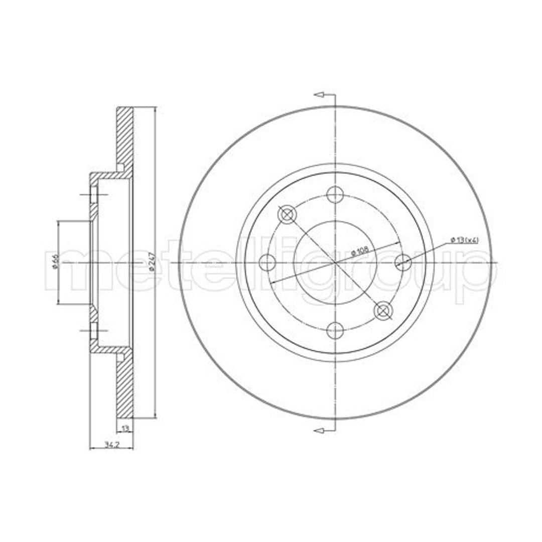 METELLI Tarcza hamulcowa 23-0486C 23-0486C