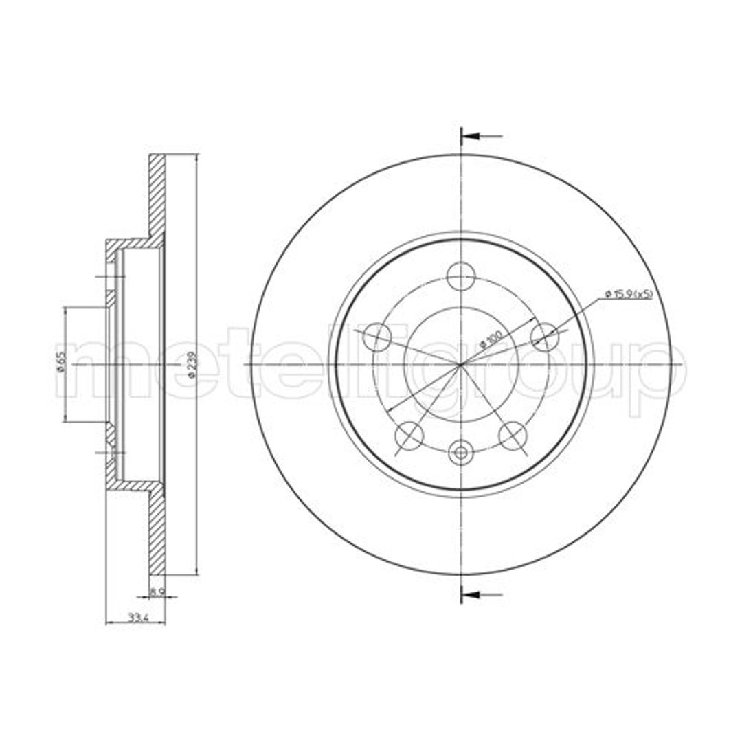 METELLI Tarcza hamulcowa 23-0742C