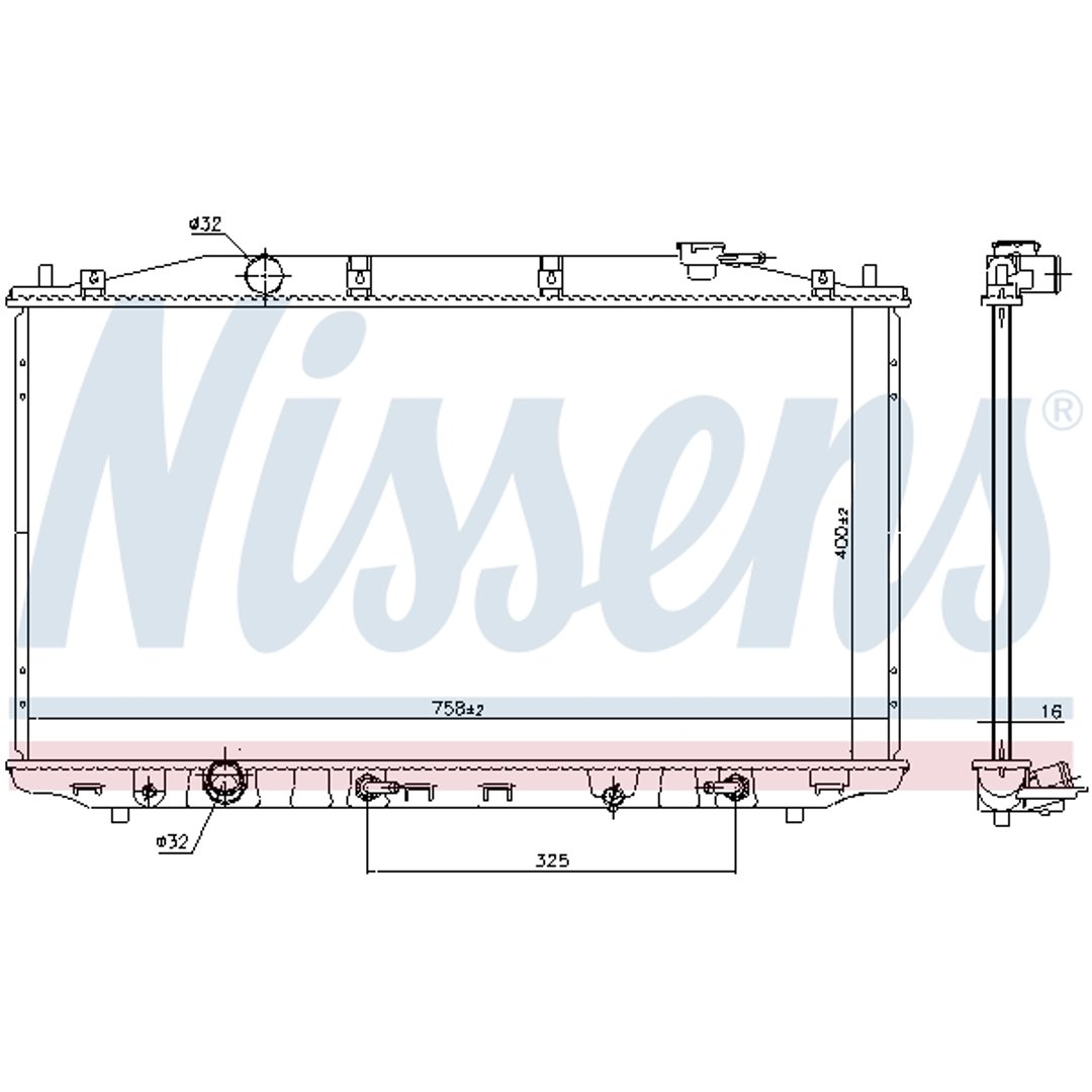 NISSENS Chłodnica, układ chłodzenia silnika NISSENS 68138 68138