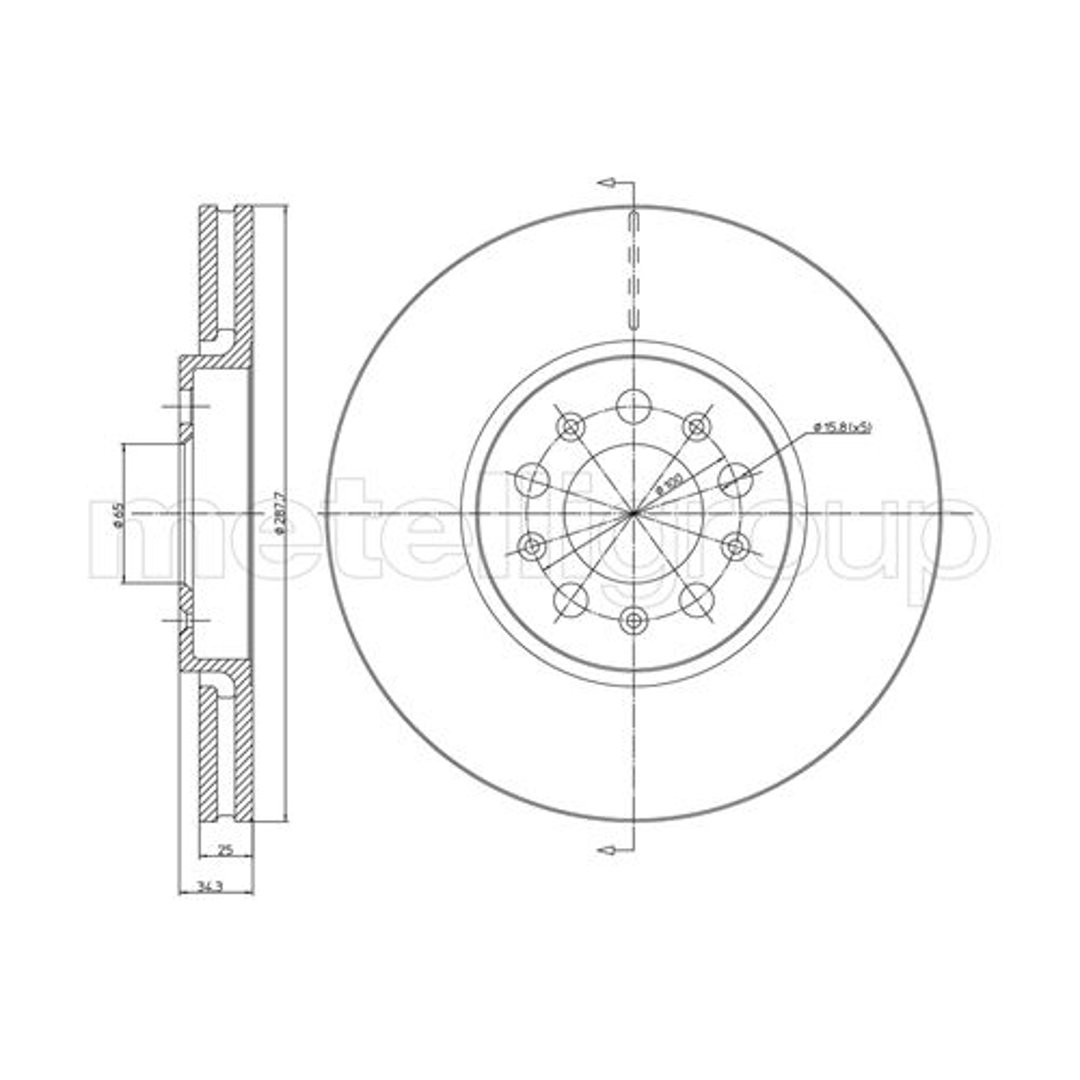 METELLI Tarcza hamulcowa 23-0365C 23-0365C