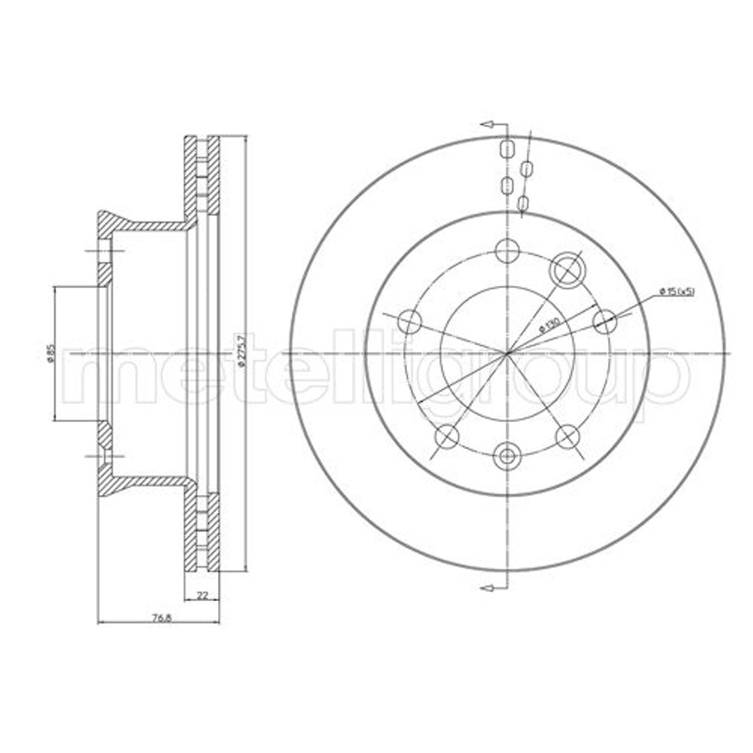 METELLI Tarcza hamulcowa 23-0418