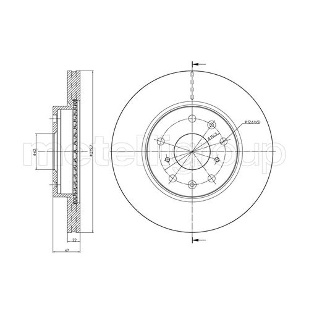 METELLI Tarcza hamulcowa 23-0895C