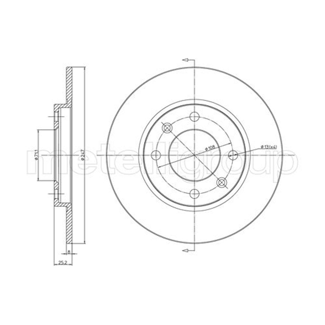 METELLI Tarcza hamulcowa 23-0271