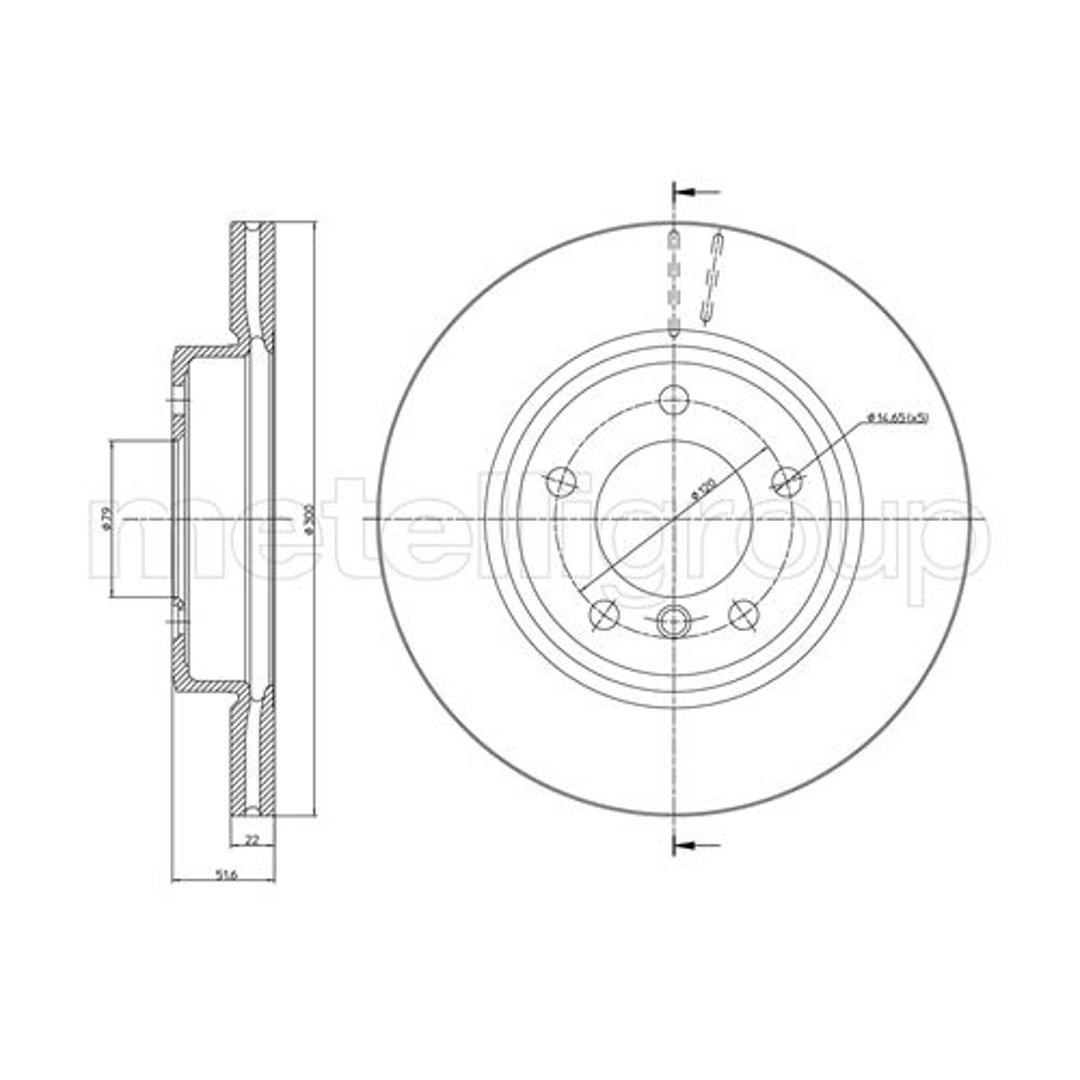 METELLI Tarcza hamulcowa 23-0515C