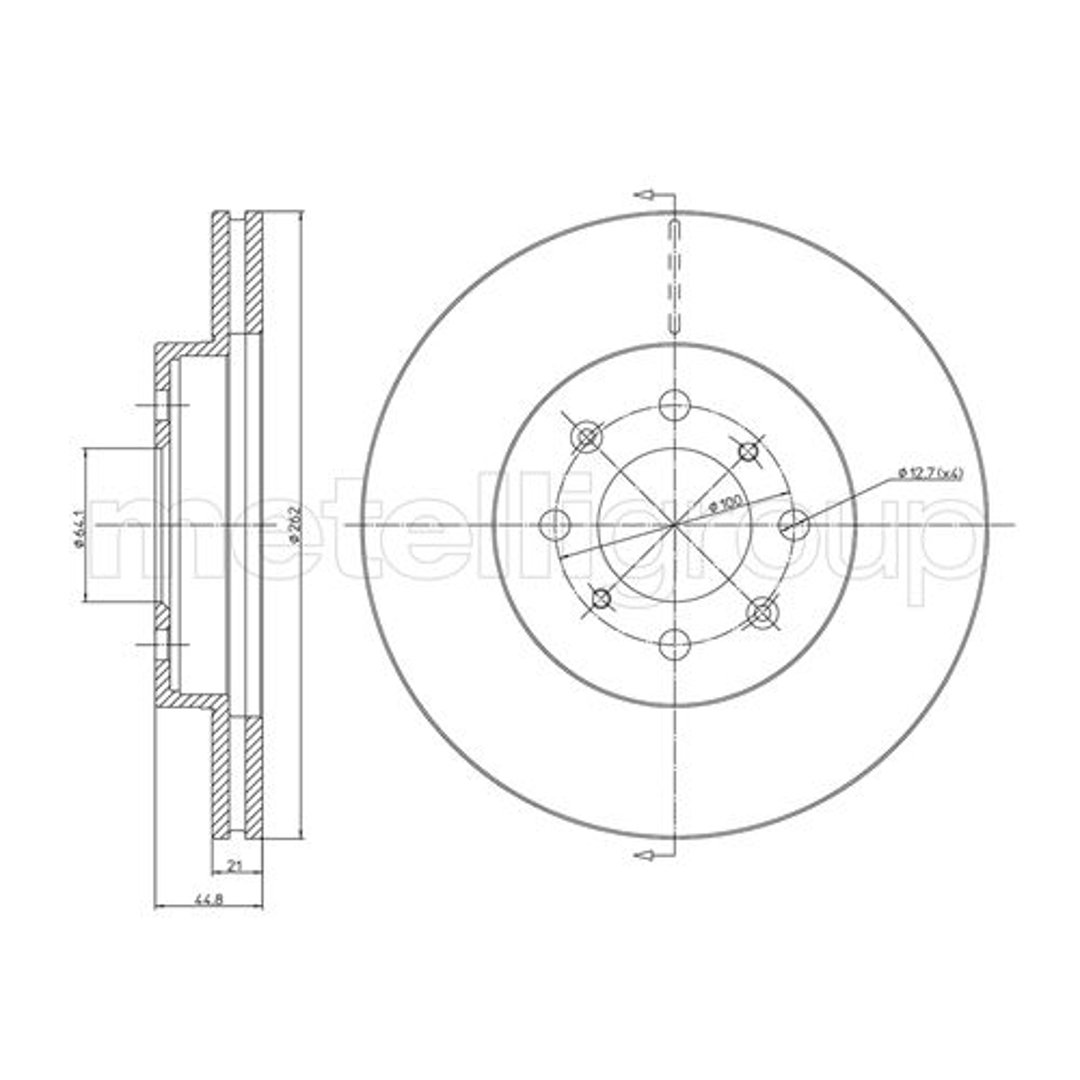 METELLI Tarcza hamulcowa 23-0344C 23-0344C