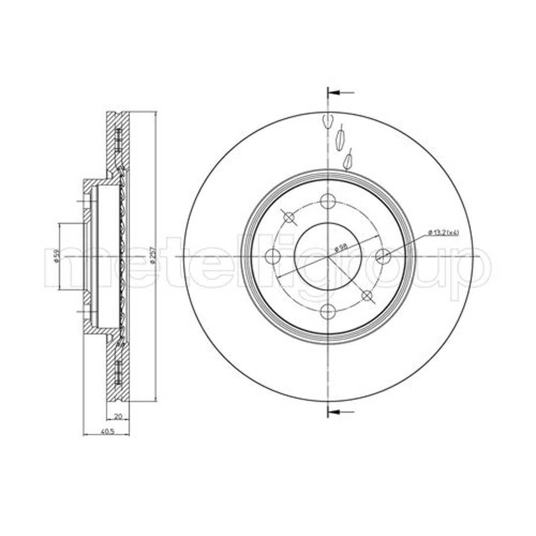METELLI Tarcza hamulcowa 23-0231C