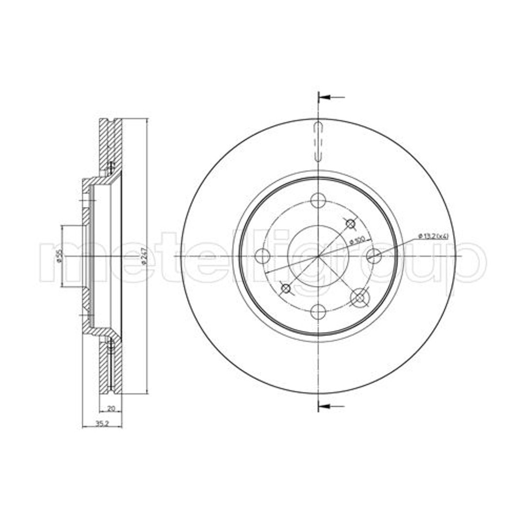 METELLI Tarcza hamulcowa 23-0834C 23-0834C