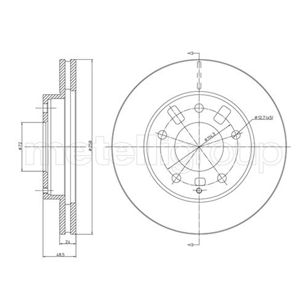 METELLI Tarcza hamulcowa 23-0347