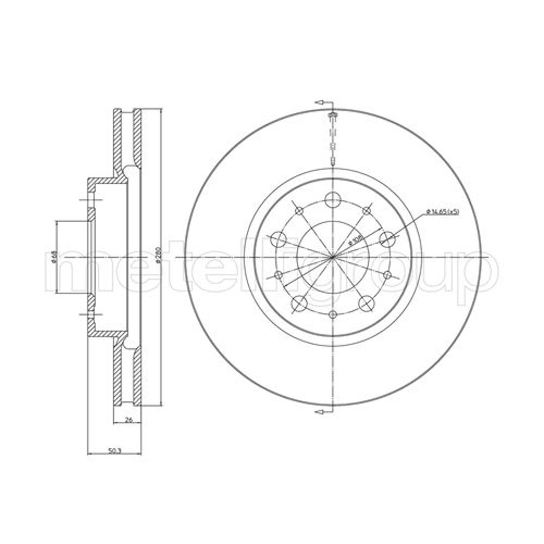 METELLI Tarcza hamulcowa 23-0375C 23-0375C