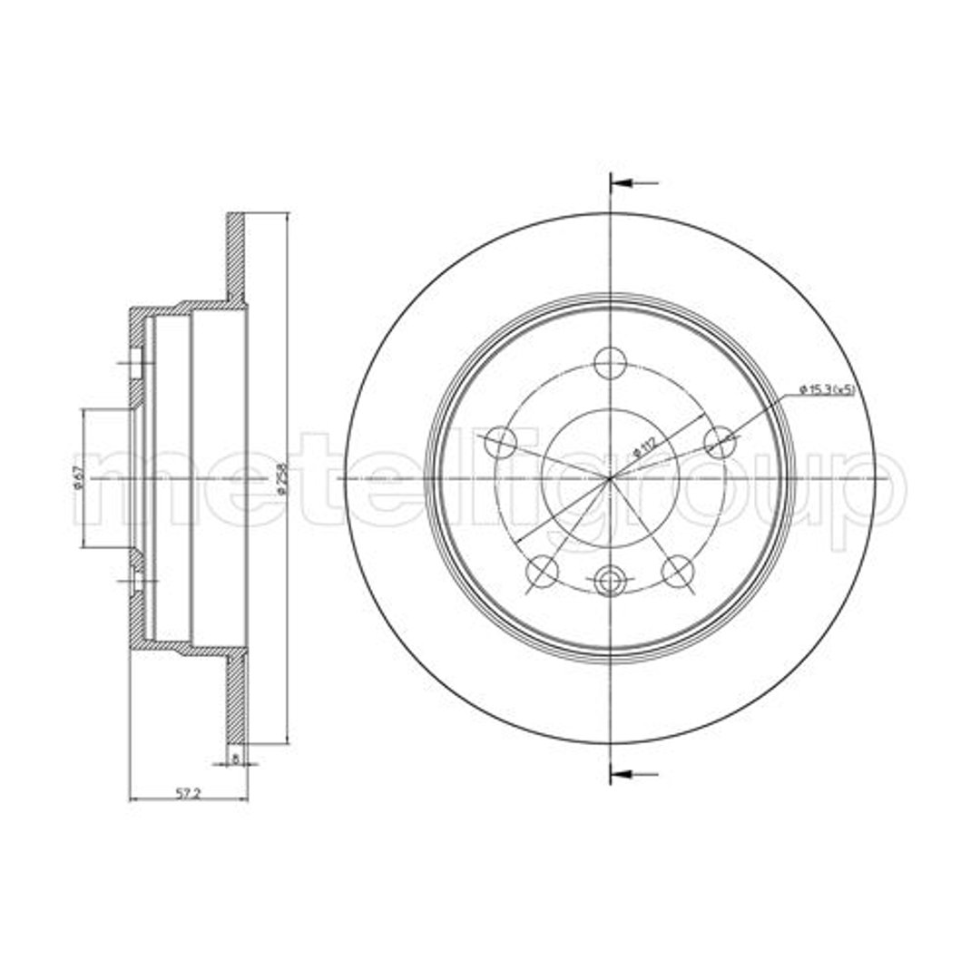 METELLI Tarcza hamulcowa 23-0833C