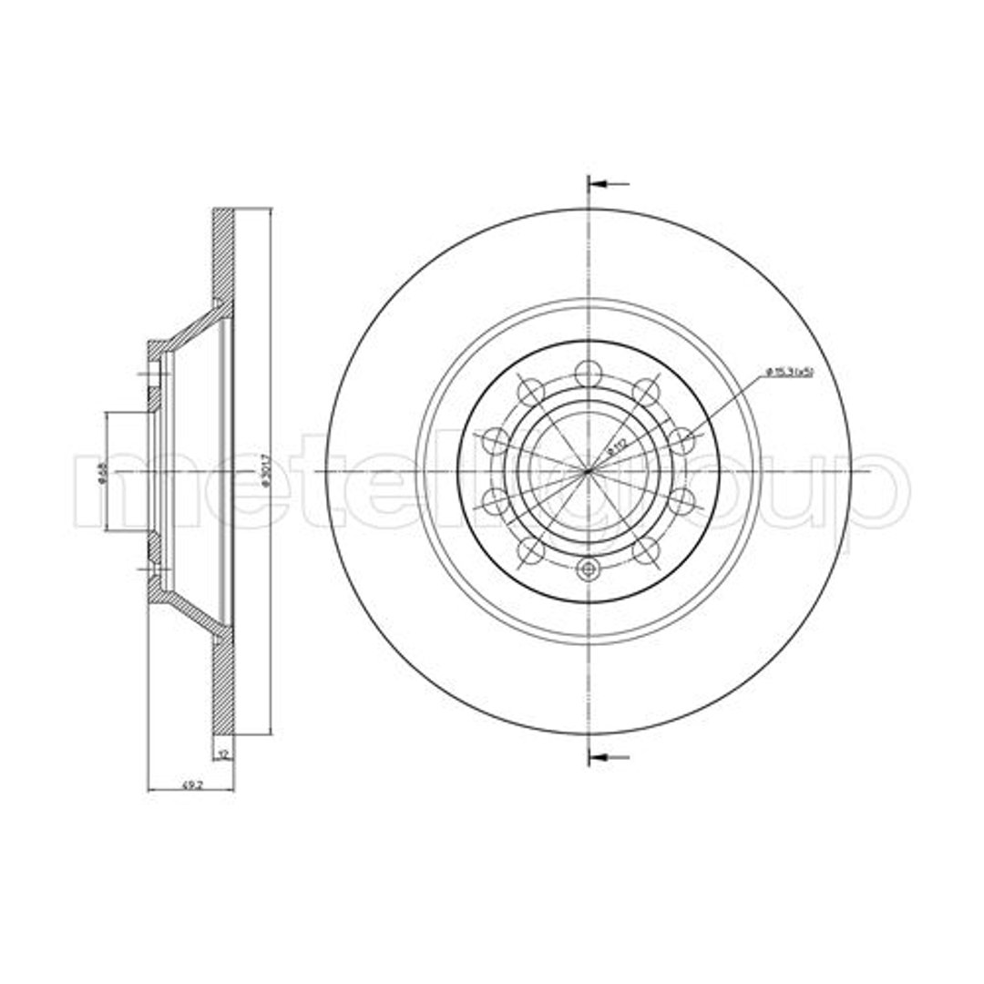 METELLI Tarcza hamulcowa 23-0865C