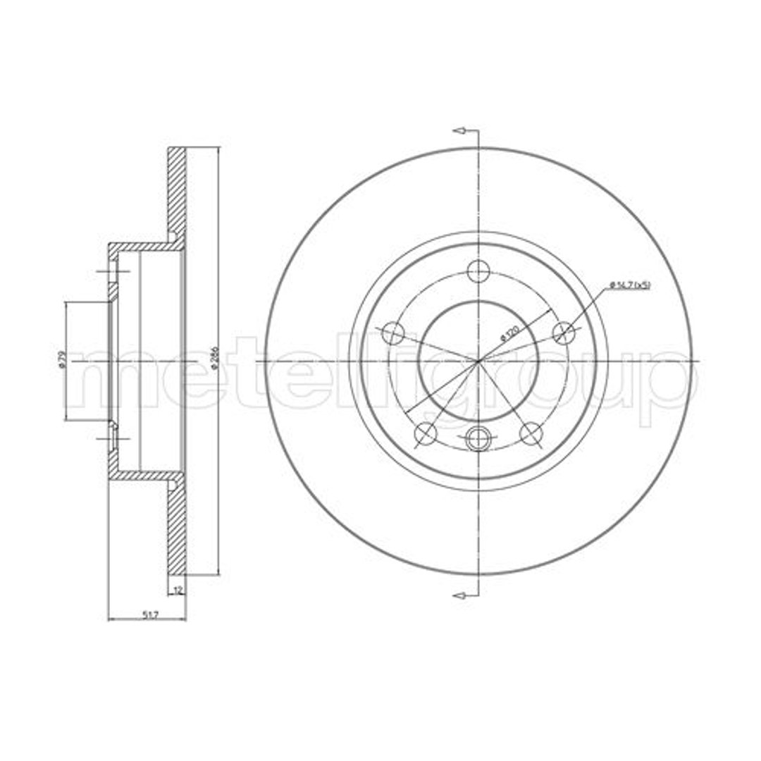 METELLI Tarcza hamulcowa 23-0227C 23-0227C