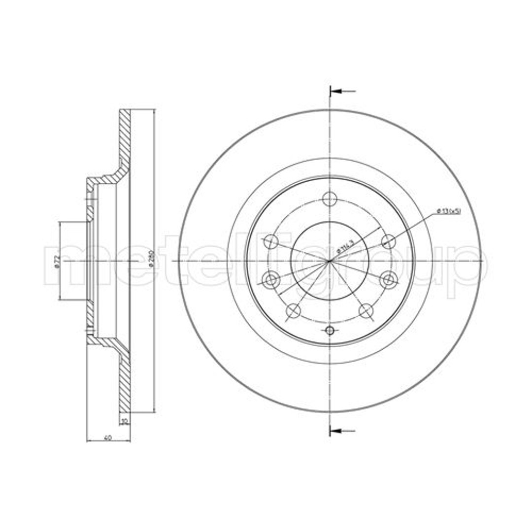 METELLI Tarcza hamulcowa 23-0622C