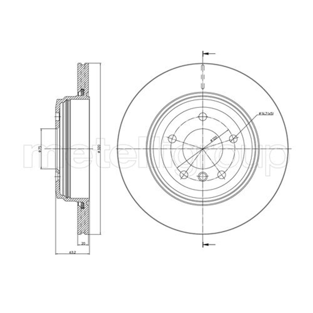METELLI Tarcza hamulcowa 23-0815C