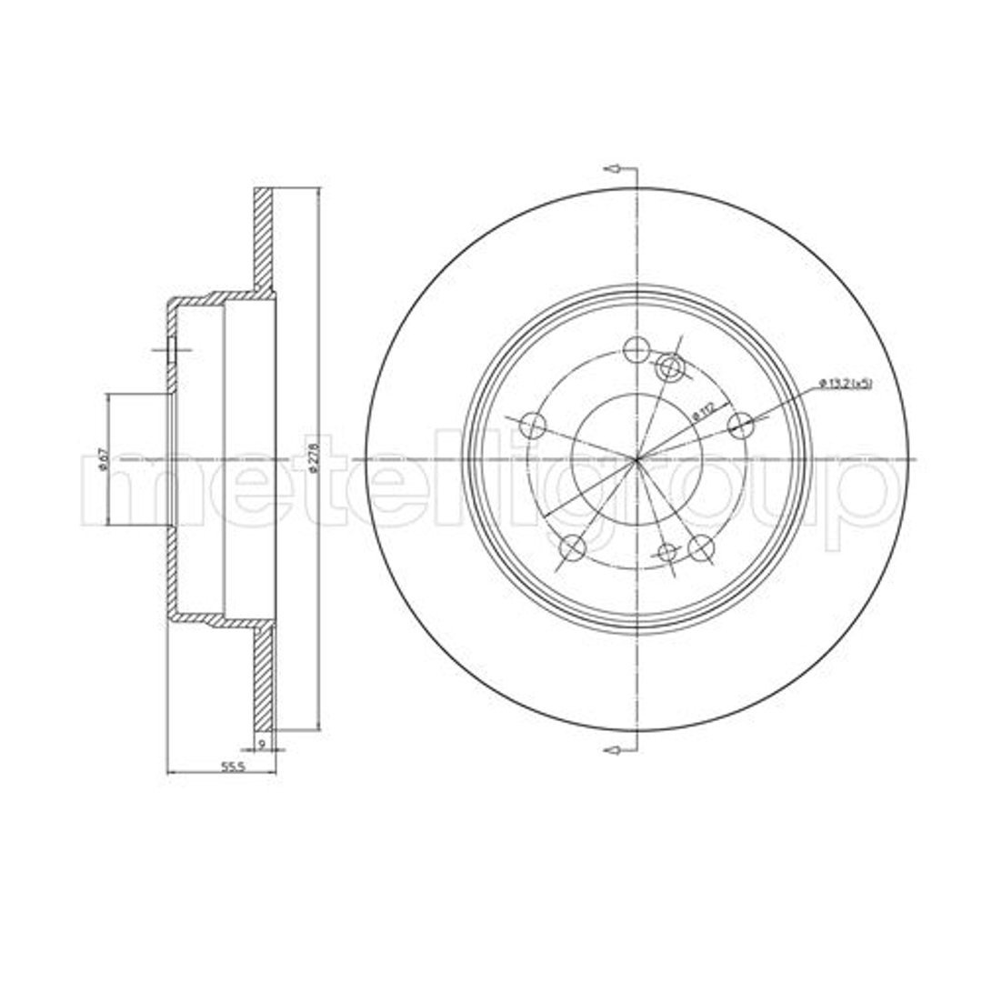 METELLI Tarcza hamulcowa 23-0277C