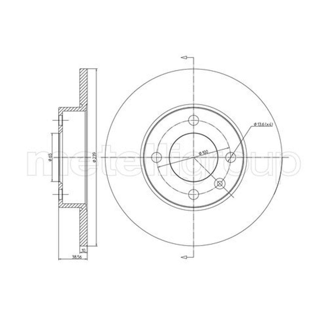 METELLI Tarcza hamulcowa 23-0054
