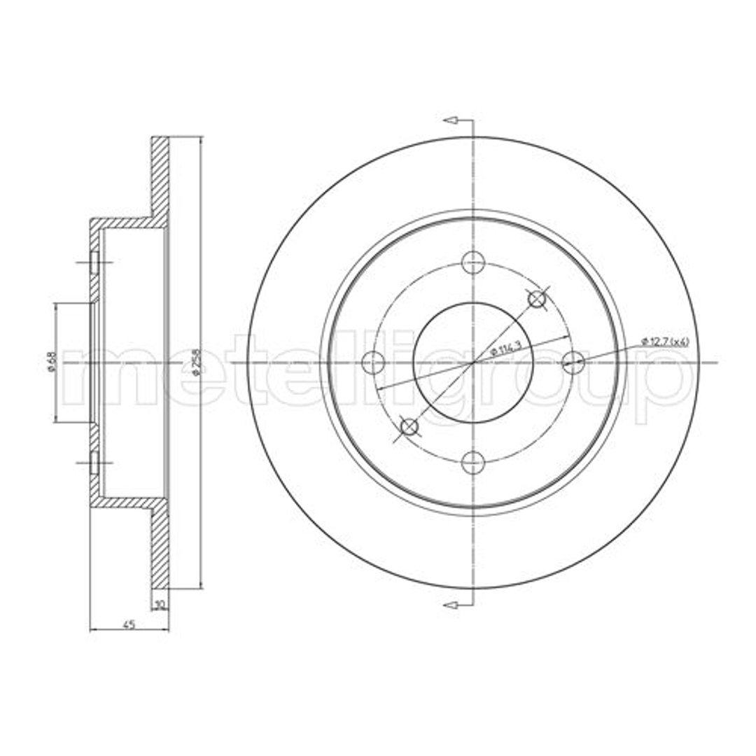 METELLI Tarcza hamulcowa 23-0633