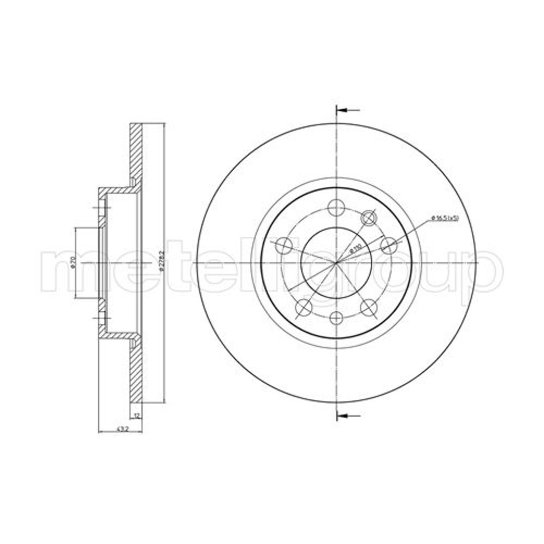 METELLI Tarcza hamulcowa 23-0862C