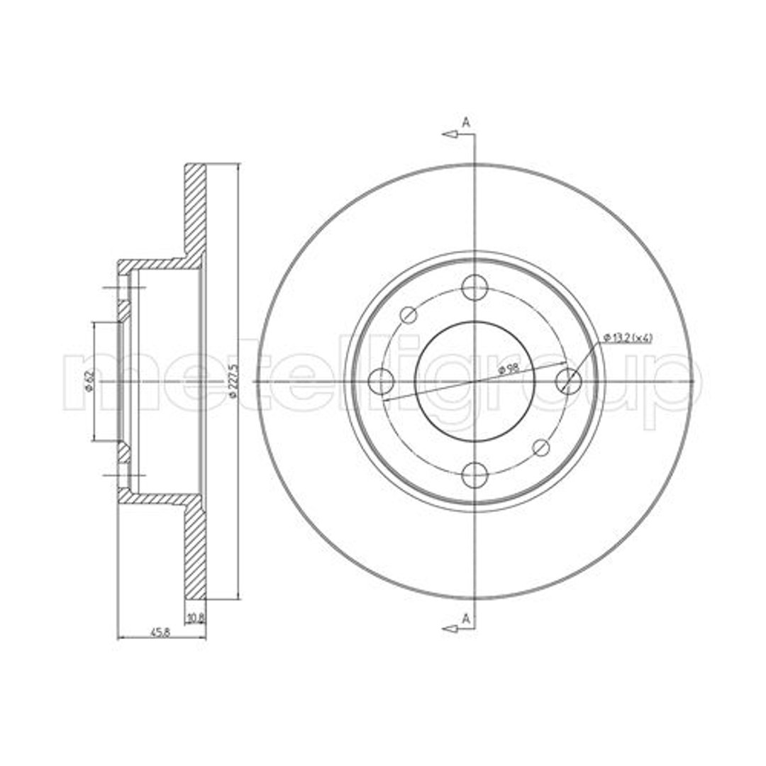 METELLI Tarcza hamulcowa 23-0014