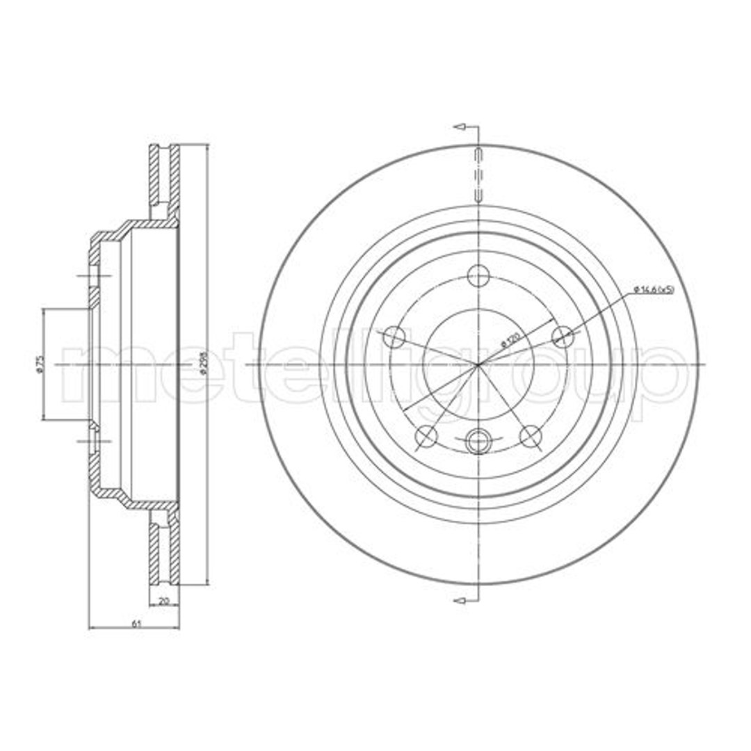 METELLI Tarcza hamulcowa 23-0398C