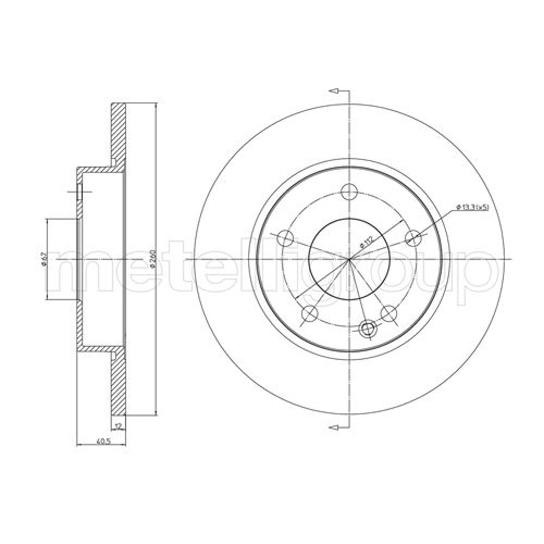 METELLI Tarcza hamulcowa 23-0470C 23-0470C