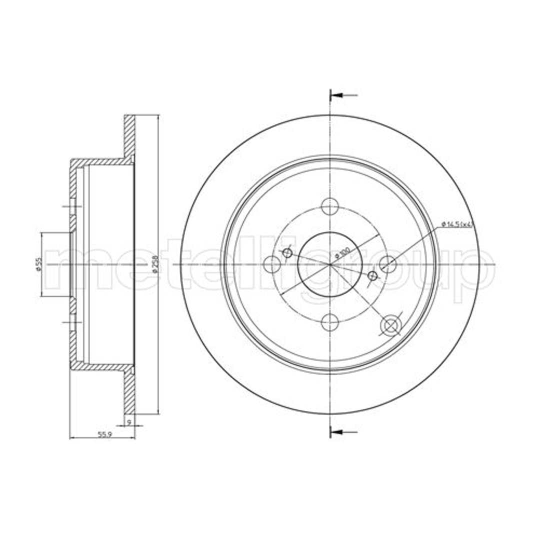 METELLI Tarcza hamulcowa 23-0634C 23-0634C