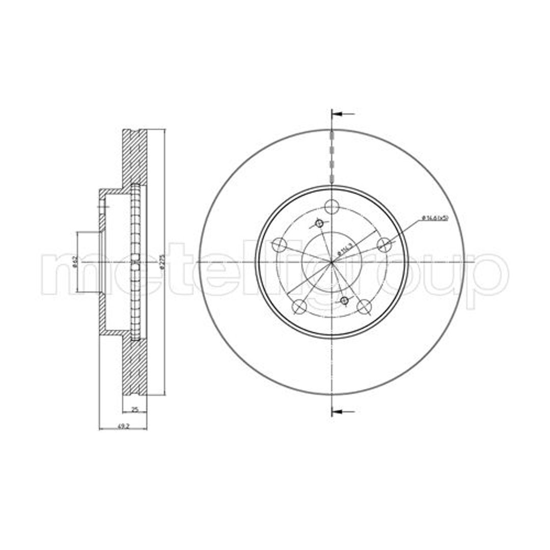 METELLI Tarcza hamulcowa 23-0801C