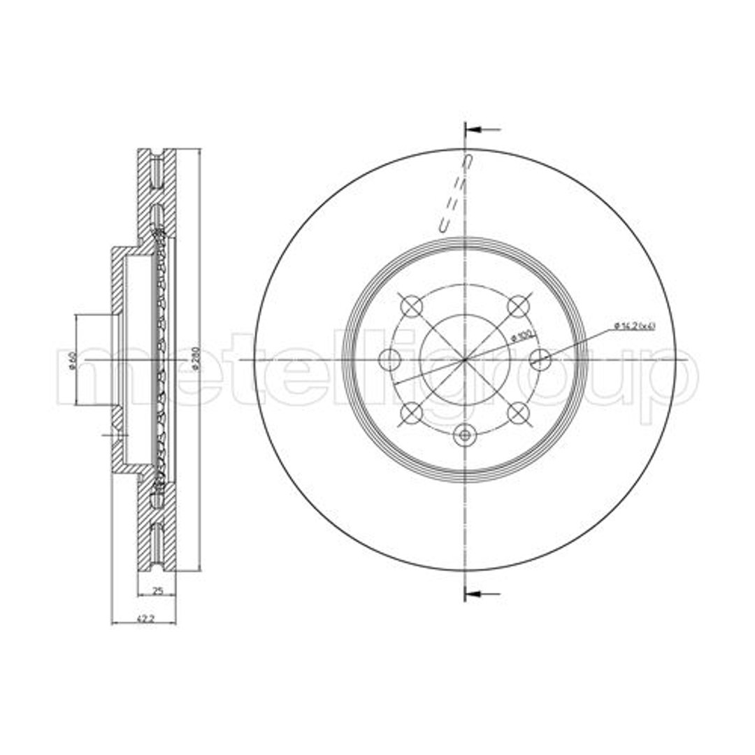 METELLI Tarcza hamulcowa 23-0825C 23-0825C