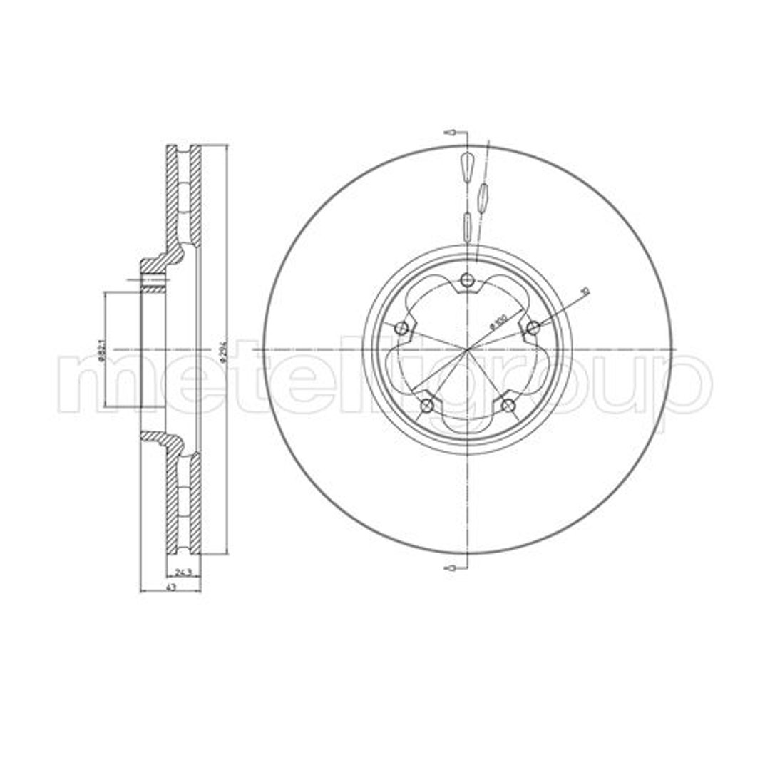 METELLI Tarcza hamulcowa 23-0702