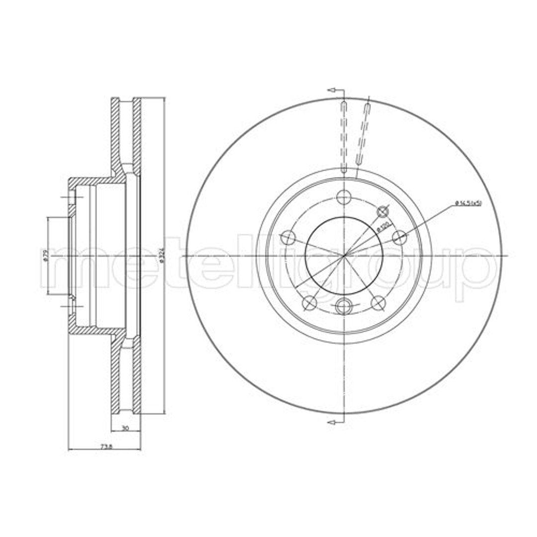 METELLI Tarcza hamulcowa 23-0693C