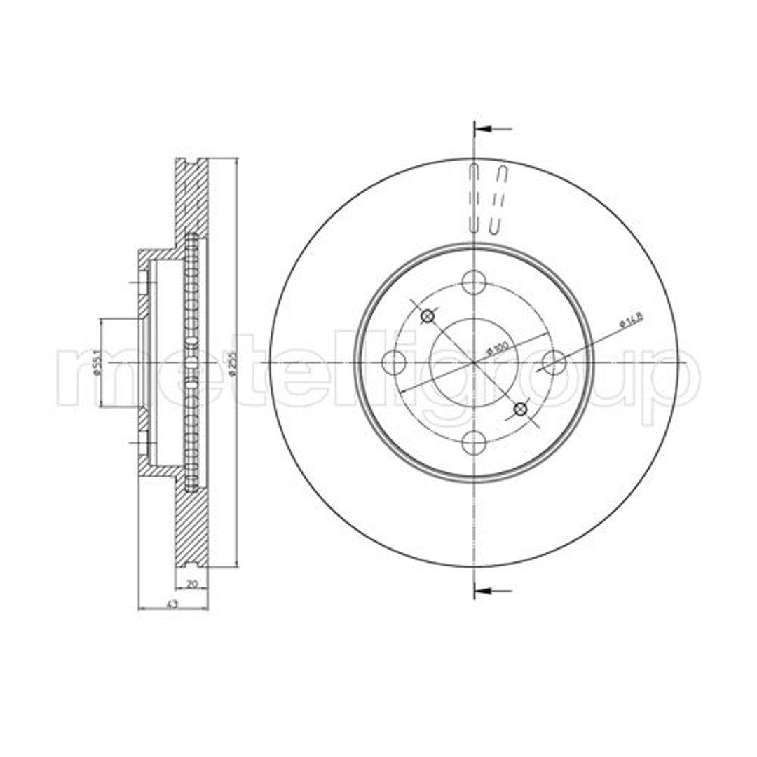 METELLI Tarcza hamulcowa 23-0717C