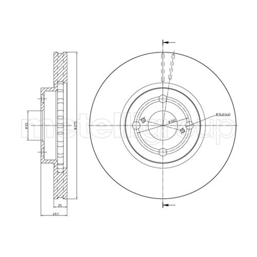 METELLI Tarcza hamulcowa 23-0638C 23-0638C