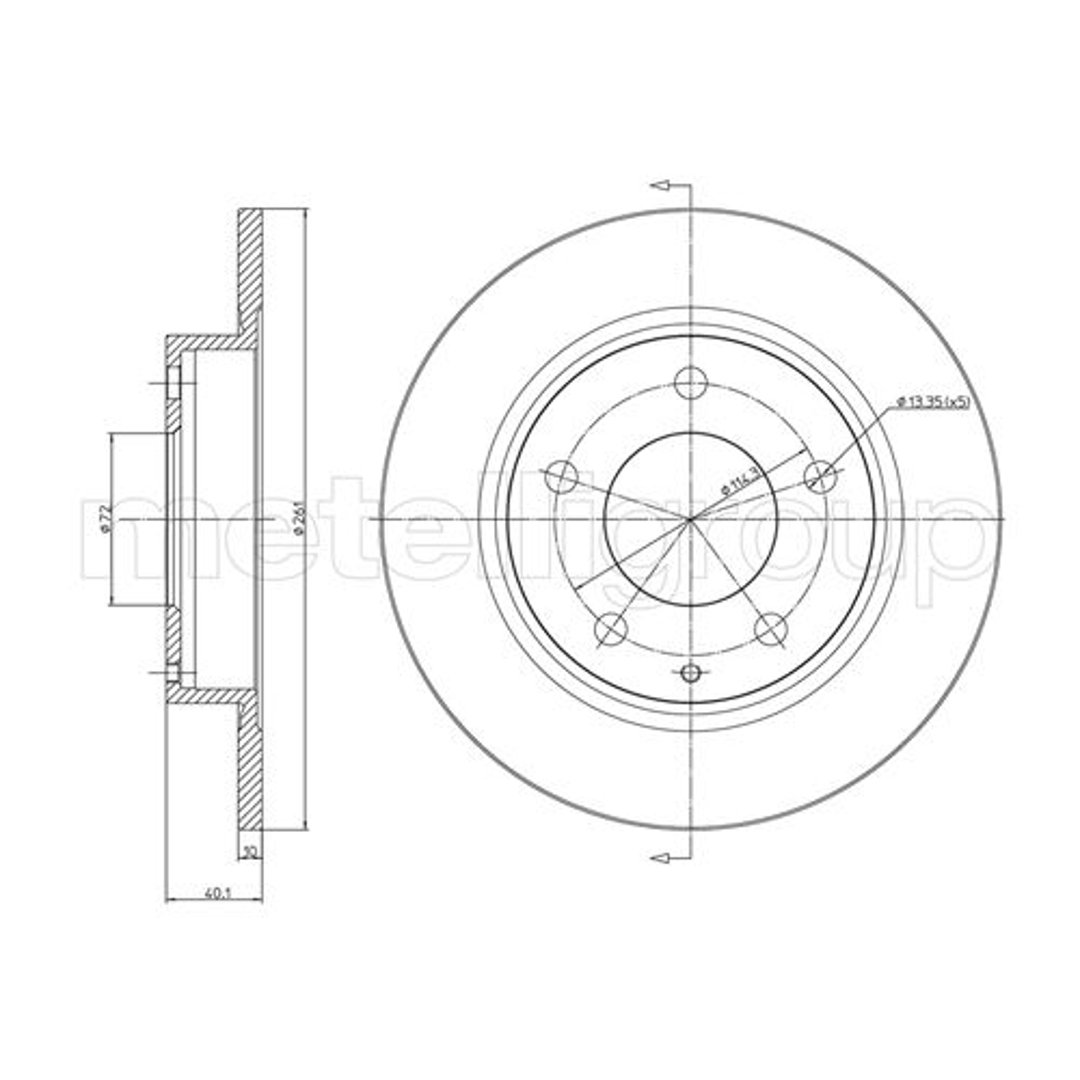 METELLI Tarcza hamulcowa 23-0786