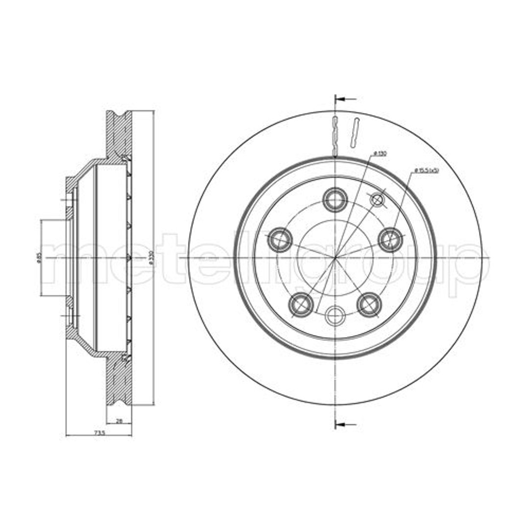 METELLI Tarcza hamulcowa 23-0883C