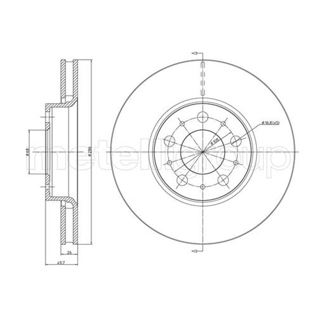 METELLI Tarcza hamulcowa 23-0560C