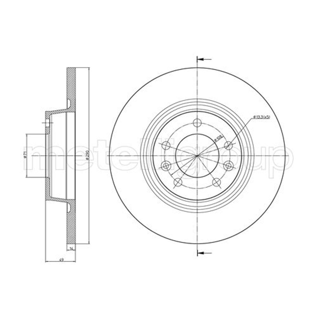 METELLI Tarcza hamulcowa 23-0888C