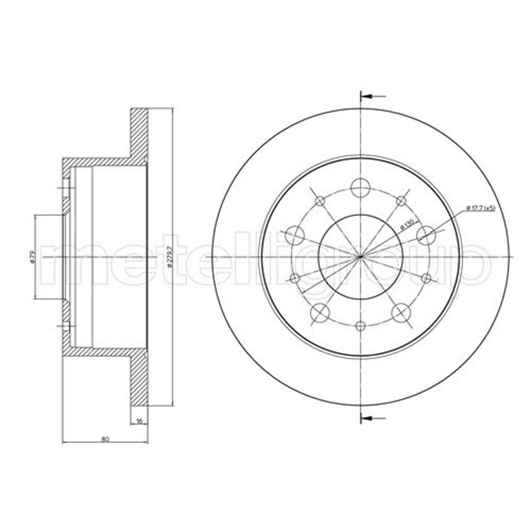 METELLI Tarcza hamulcowa 23-0912C