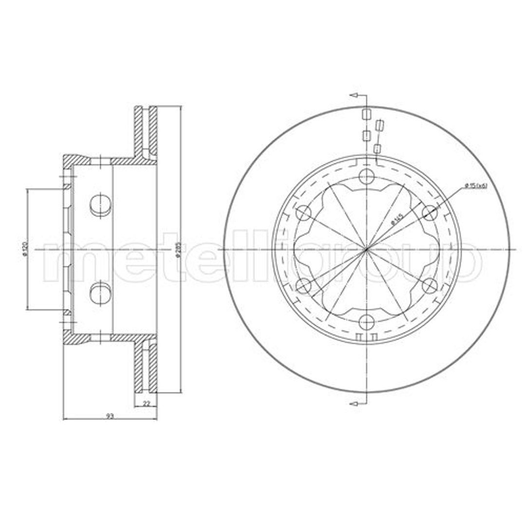 METELLI Tarcza hamulcowa 23-0645