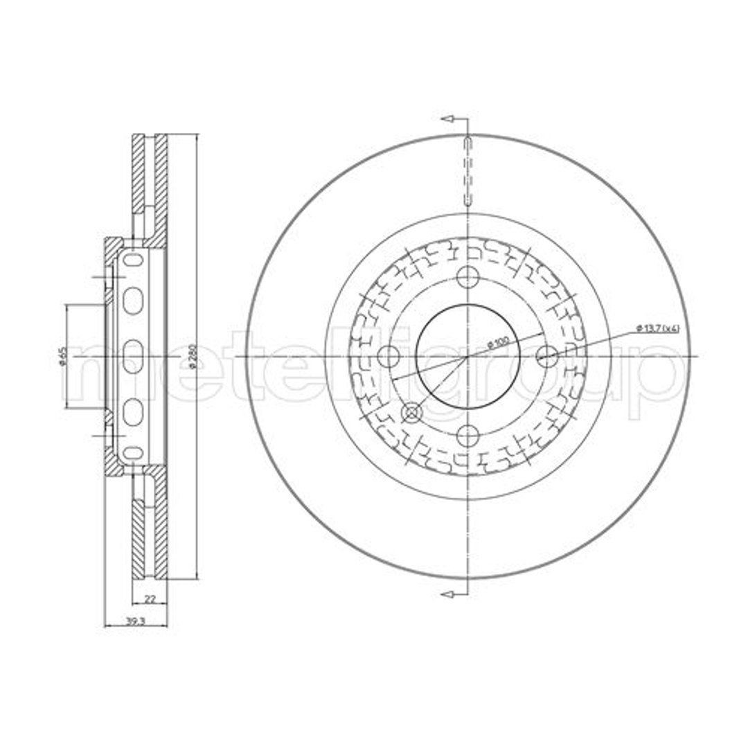 METELLI Tarcza hamulcowa 23-0656C 23-0656C
