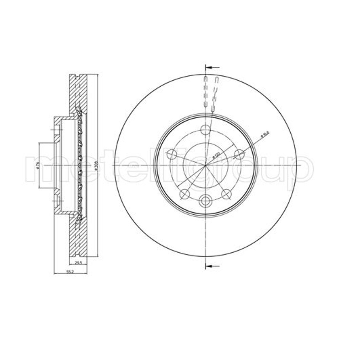 METELLI Tarcza hamulcowa 23-0773C