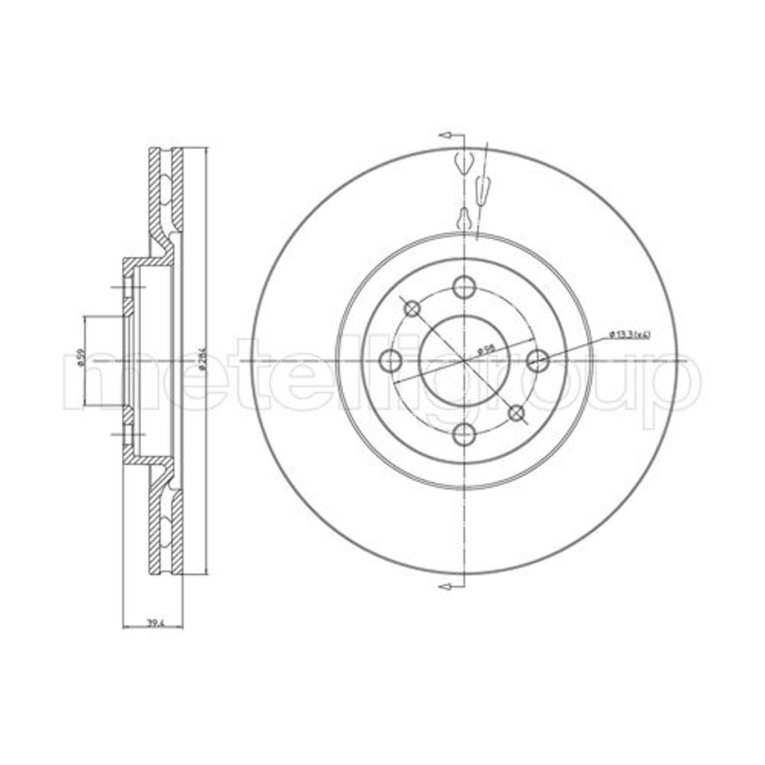METELLI Tarcza hamulcowa 23-0298C 23-0298C