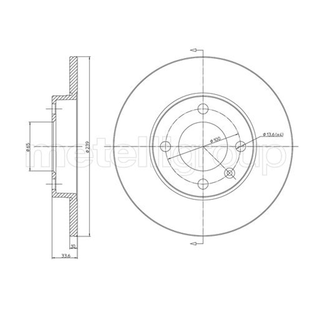 METELLI Tarcza hamulcowa 23-0371