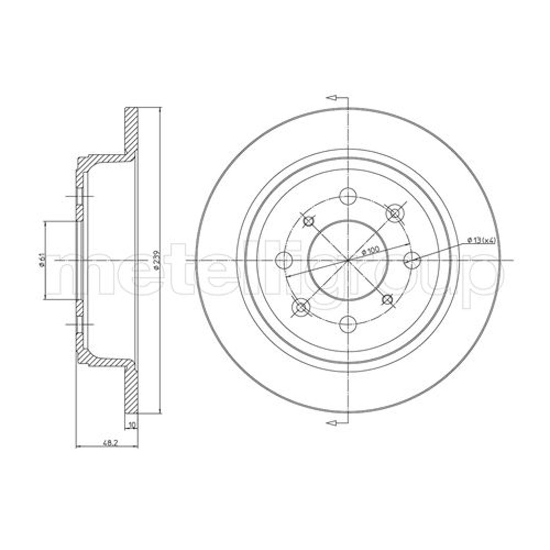METELLI Tarcza hamulcowa 23-0267