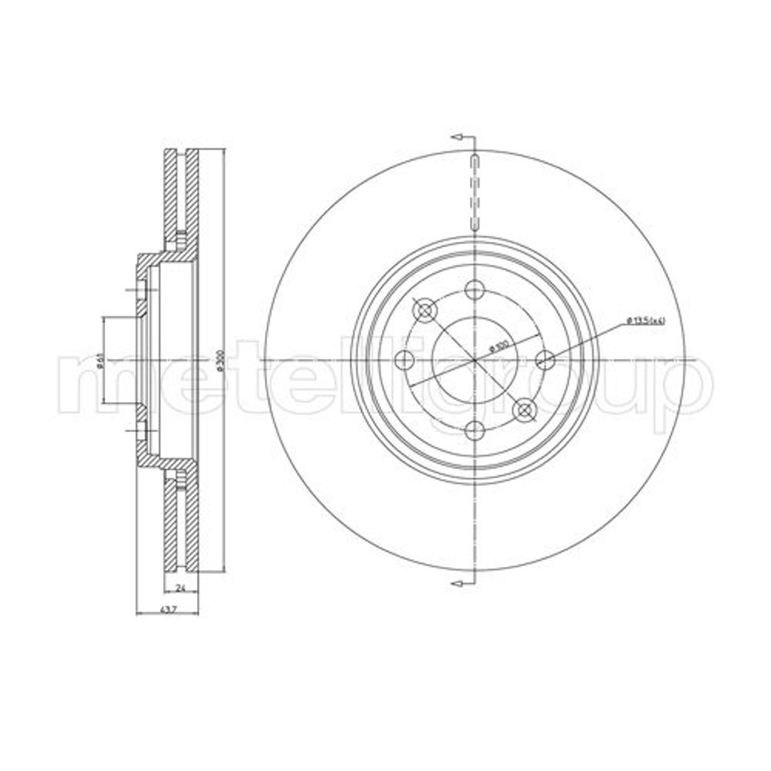 METELLI Tarcza hamulcowa 23-0829C 23-0829C