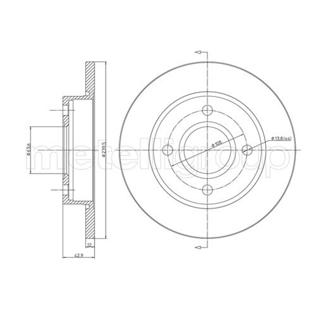 METELLI Tarcza hamulcowa 23-0377