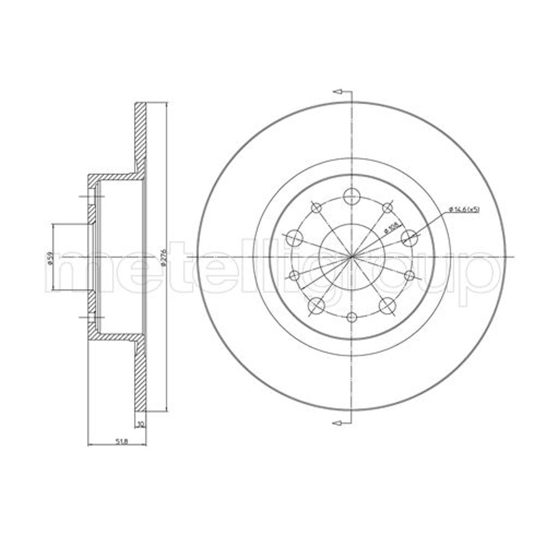 METELLI Tarcza hamulcowa 23-0410C