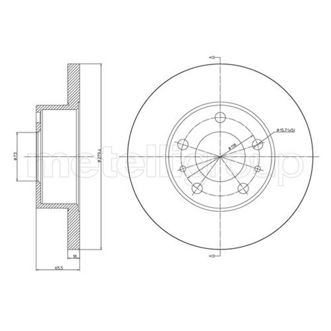 METELLI Tarcza hamulcowa 23-0339