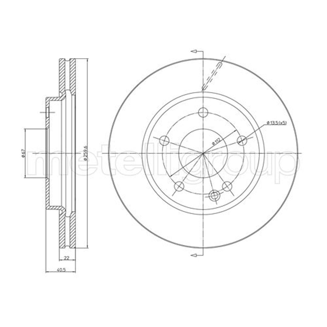 METELLI Tarcza hamulcowa 23-0469C 23-0469C
