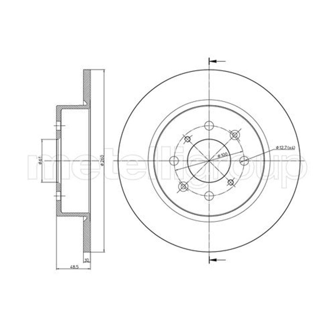 METELLI Tarcza hamulcowa 23-0612C